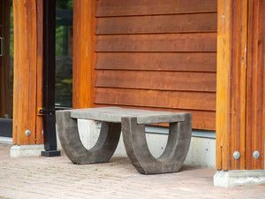 Bench Concrete Contemporary-Not Just For The Garden | Metal Art | Décor for Homes, Walls and Gardens | Furniture | Custom Garden Planters and Flower Arrangements | Gifts | Best in KW
