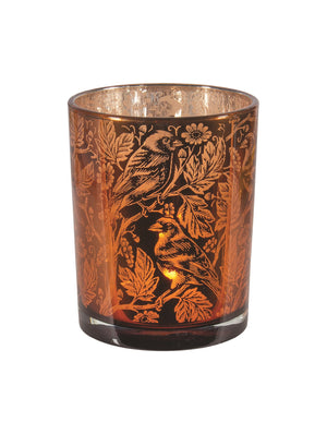 Candle Holder Glass 4x5 (copper)