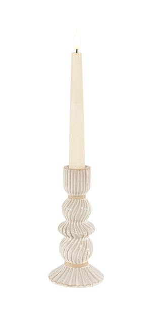 Candle Holder Taper Wh 6"