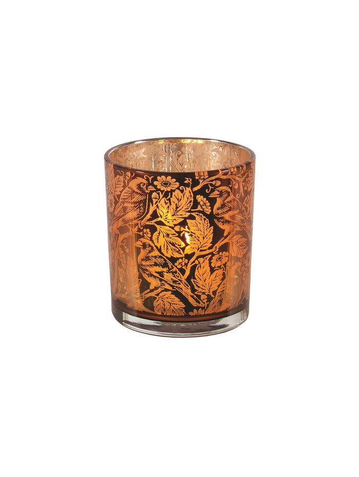 Candle Holder Glass 3x3 (copper)