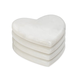 Coasters Marble Heart 4" set/4