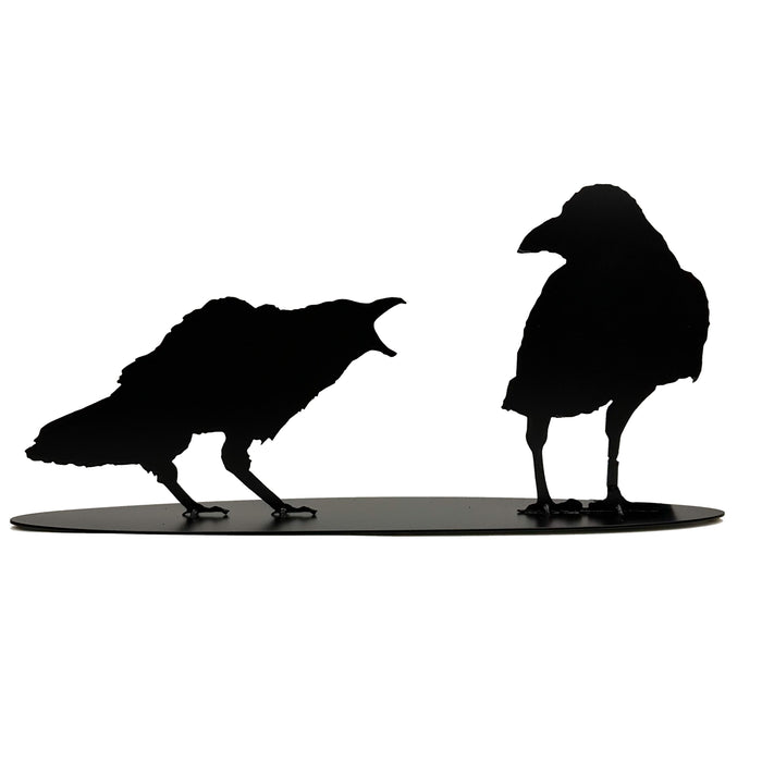 Metal Art Crow Couple - Black