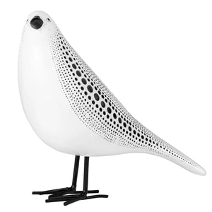 Debossed Dotted Standing Bird - White-Not Just For The Garden | Metal Art | Décor for Homes, Walls and Gardens | Furniture | Custom Garden Planters and Flower Arrangements | Gifts | Best in KW