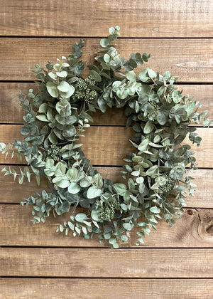 Eucalyptus Wreath Seeded Sage Gr 30" (11447)