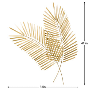 Feathered Palm Double Leaf Metal Wall Decor - 34 x 41"-Not Just For The Garden | Metal Art | Décor for Homes, Walls and Gardens | Furniture | Custom Garden Planters and Flower Arrangements | Gifts | Best in KW