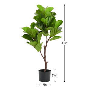 Fiddleleaf Tree 41h" Potted Faux Plant-Not Just For The Garden | Metal Art | Décor for Homes, Walls and Gardens | Furniture | Custom Garden Planters and Flower Arrangements | Gifts | Best in KW