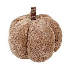 Pumpkins Fleece Small 3 sizes - taupe and white