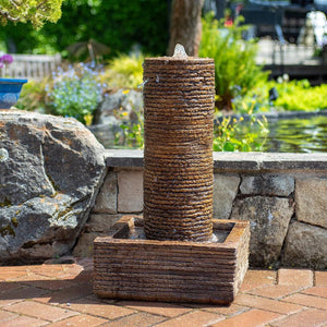 Drystack Patio Concrete Fountain Rnd  29"
