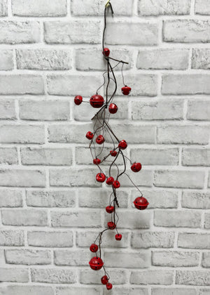 Garland Jingle Bell 31" matte red