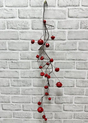 Garland Jingle Bell 31" matte red