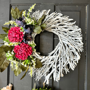 Sample Custom Wreath Design - Fern/Navy Twig