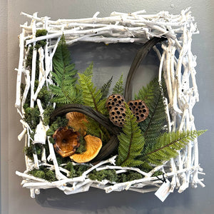 Sample Custom Wreath Design - Forest Fern Square Twig