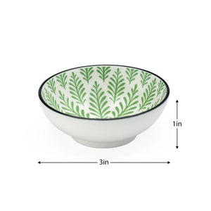 Kiri Porcelain 3" Sauce Dish - Green Cyprus - Set of 4-Not Just For The Garden | Metal Art | Décor for Homes, Walls and Gardens | Furniture | Custom Garden Planters and Flower Arrangements | Gifts | Best in KW