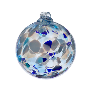 Kitras Calico Ball 3" - Blues-Not Just For The Garden | Metal Art | Décor for Homes, Walls and Gardens | Furniture | Custom Garden Planters and Flower Arrangements | Gifts | Best in KW