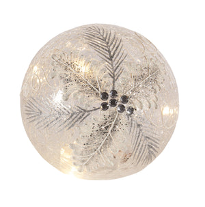 Globe LED Frosted Holly (white)