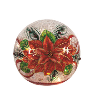 Globe LED Poinsetta Clear
