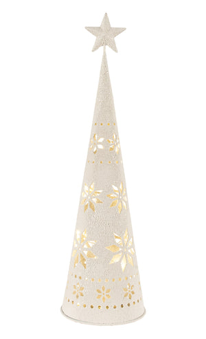 Tree LED Metal Snowflake 17.5" (white)