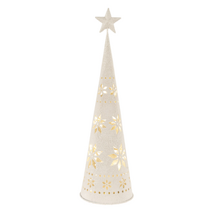 Tree LED Metal Snowflake 17.5" (white)