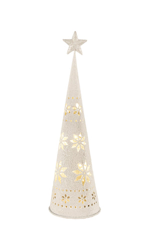 Tree LED Metal Snowflake 14" (white)