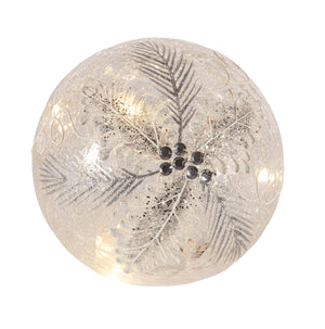Globe LED Frosted Holly (white)