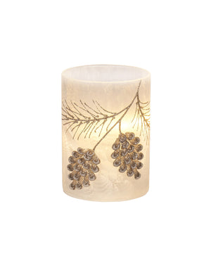 Hurricane LED Pine Cone Wh