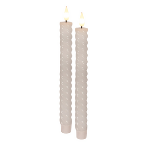 LED Candle Taper wh Twist 10inch