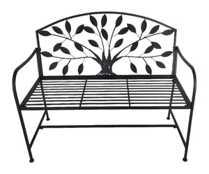 Garden Bench Tree Pattern-Black