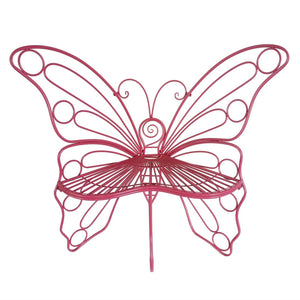 Metal Garden Chair Butterfly Pink
