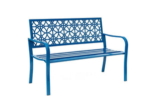 Garden Bench All Steel Blue