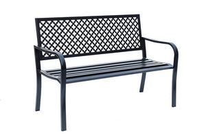 Garden Bench All Steel Black