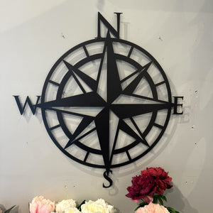 Compass Rose Metal Wall Art
