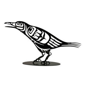 Standing Crow - Black Metal Art-Not Just For The Garden | Metal Art | Décor for Homes, Walls and Gardens | Furniture | Custom Garden Planters and Flower Arrangements | Gifts | Best in KW