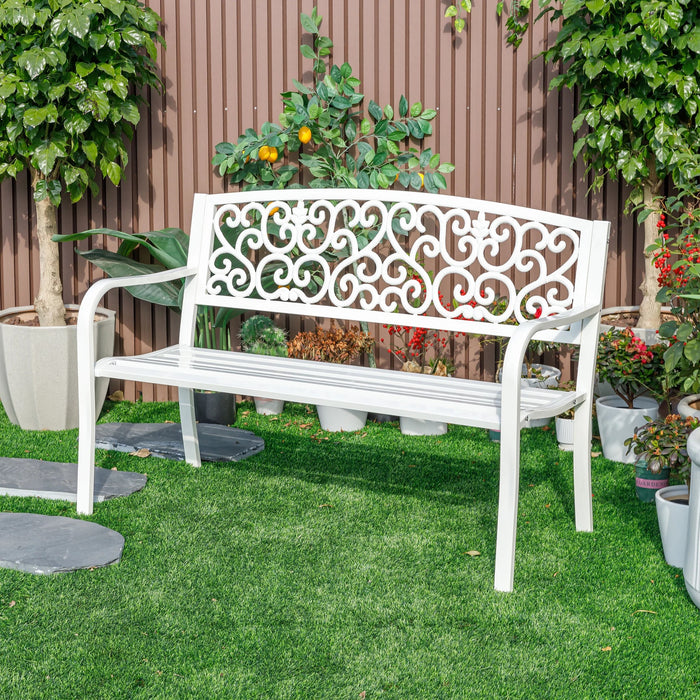 Garden Bench Symphony White