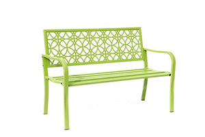 Garden Bench All Steel Green