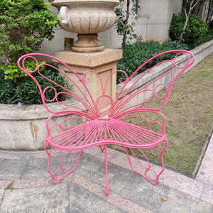 Metal Garden Chair Butterfly Pink