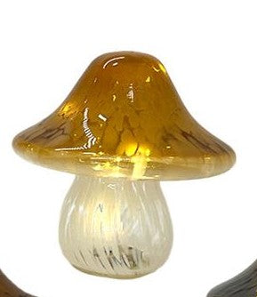 Mushroom LED Glass Lt Brown