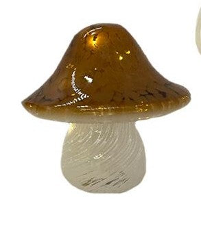 Mushroom LED Glass Med Brown