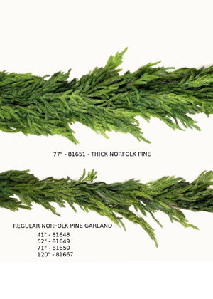 Norfolk Pine Thick Garland 77" Fresh Touch