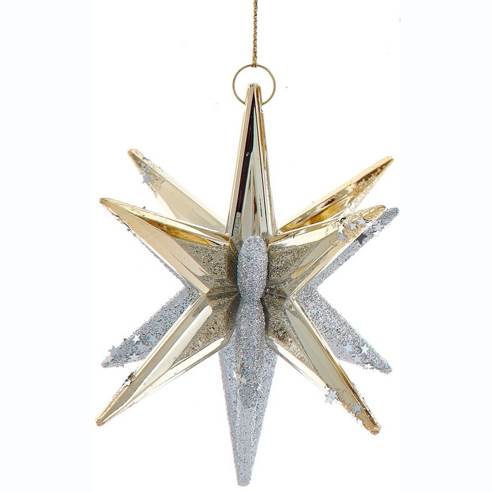 Orn Starburst silver/gold glitter