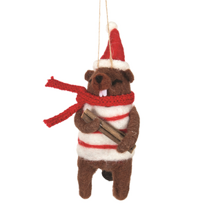 Orn Felted Wool Beaver in Sweater