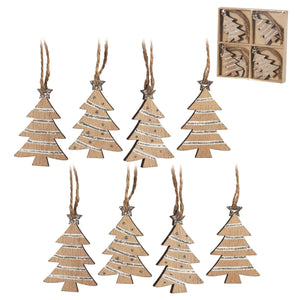 Orn Wood Tree Gift Box (set 8)