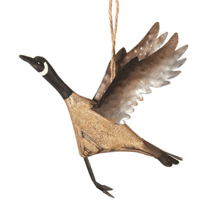 Orn Wood Metal Goose