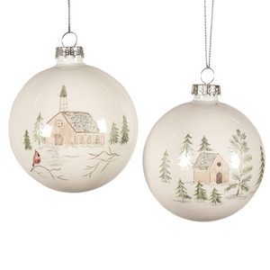 Orn Glass Church (white)
