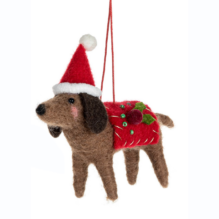 Orn Felted Dachshund Brown