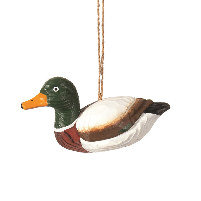Orn Wood Carved Duck