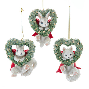4" Baby Animal Wreath Ornament