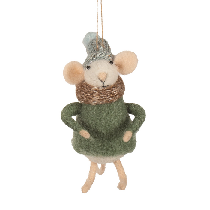 Orn Felted Mouse Blu Toque