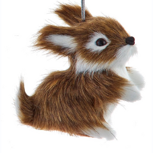 Orn Furry Rabbit Brown 2.75"