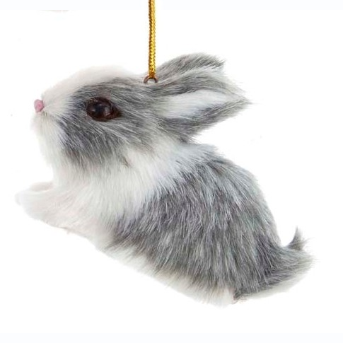 Orn Furry Rabbit Grey 2.75"