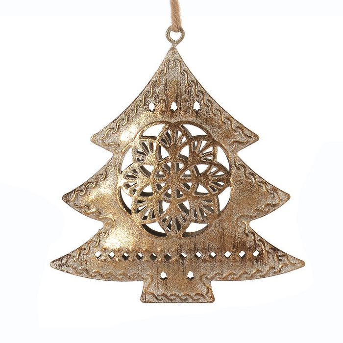 Orn Metal Tree Gold